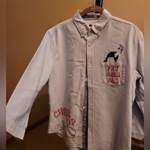 Pre loved unisex shirt from Japan, 3/4 arms length still in great shape.